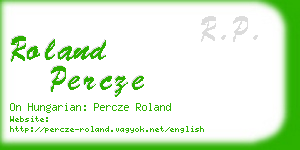 roland percze business card